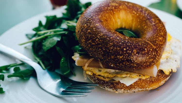 bagel on a plate