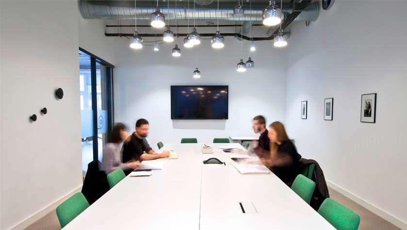 People meeting in a designer meeting room