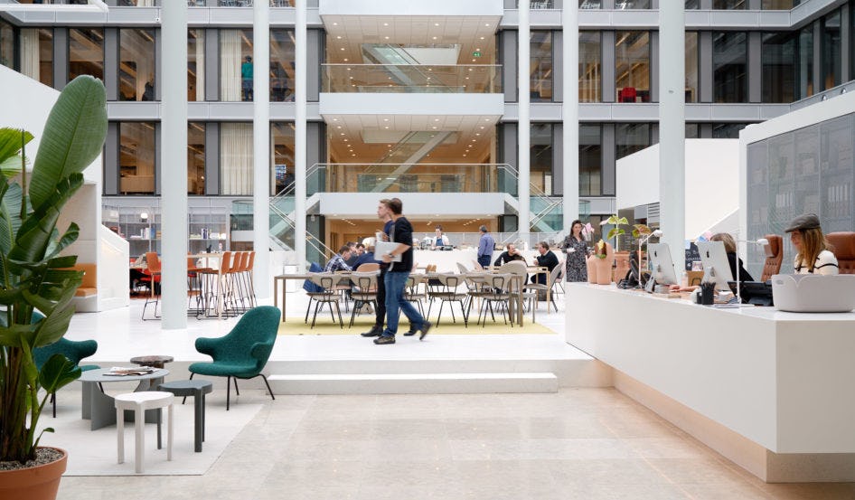 Atrium at an Amsterdam coworking office